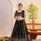 Georgette Embroidered Zari Work Sequins Lehenga