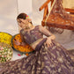 Georgette Embroidered Zari Work Sequins Lehenga