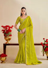 Georgette  Embroidered Bandhani Sarees