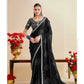 Georgette  Embroidered Bandhani Sarees