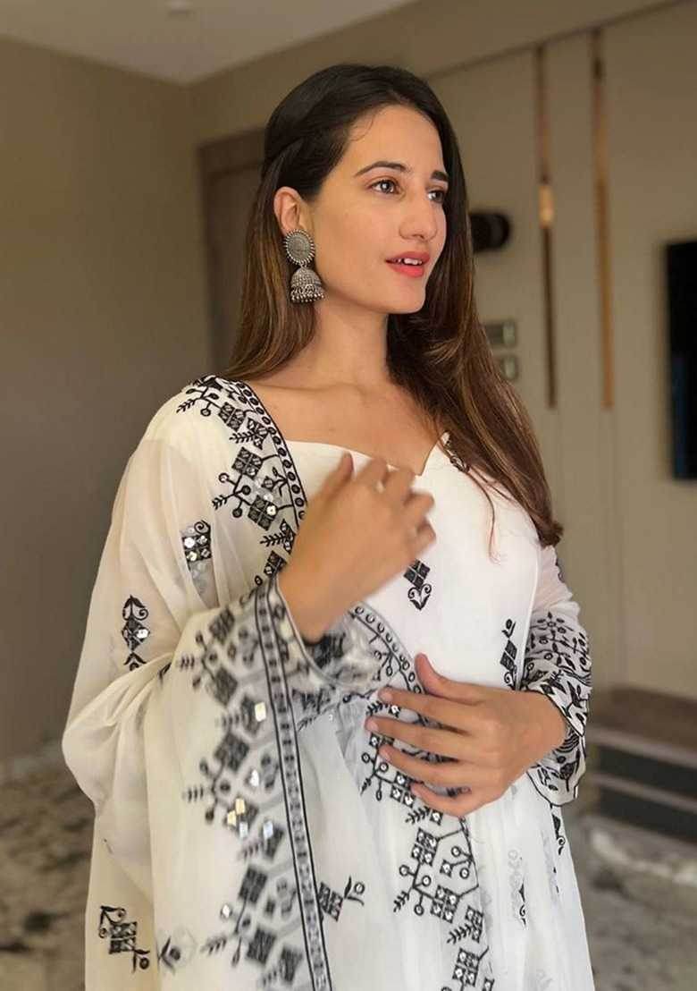 Georgette Anarkali Embroidered Suits - MYLUXURY LANE ENTERPRISE