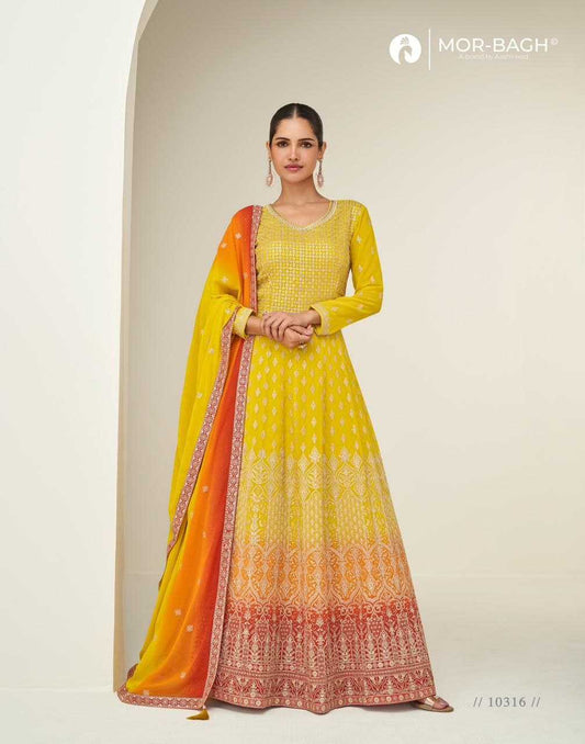 Georgette  Georgette Designer Gown