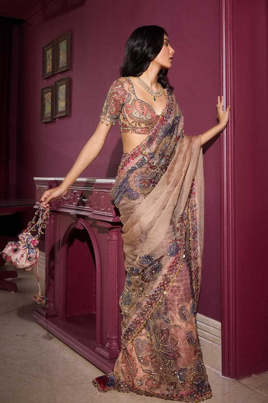 Georgette  Hand Work Sarees