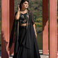 Black Georgette Lehenga Lehenga With Cancan For Elegance - MYLUXURY LANE ENTERPRISE