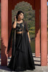 Black Georgette Lehenga Lehenga With Cancan For Elegance - MYLUXURY LANE ENTERPRISE