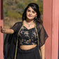 Black Georgette Lehenga Lehenga With Cancan For Elegance - MYLUXURY LANE ENTERPRISE