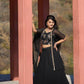 Black Georgette Lehenga Lehenga With Cancan For Elegance - MYLUXURY LANE ENTERPRISE