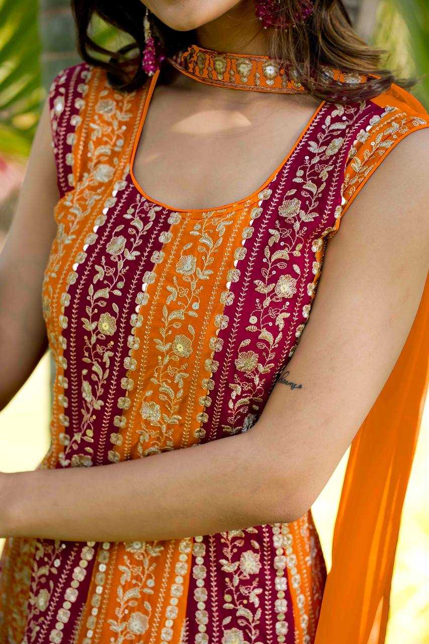 Georgette  Sharara Salwar Suit