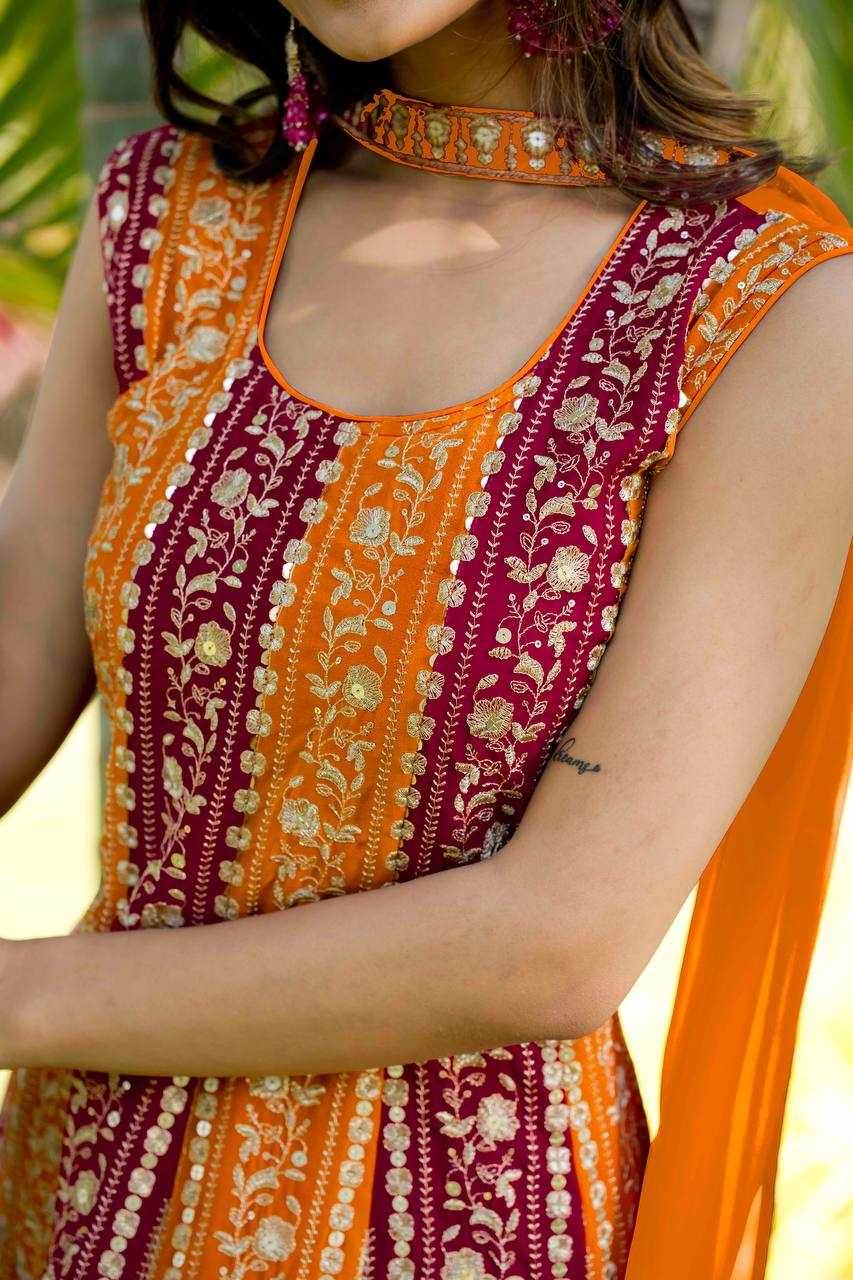 Georgette Sharara Salwar Suit - MYLUXURY LANE ENTERPRISE