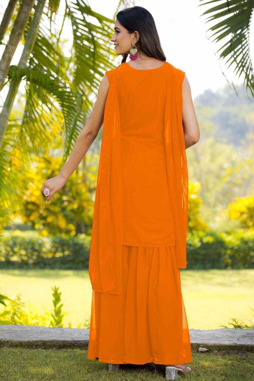 Georgette Sharara Salwar Suit - MYLUXURY LANE ENTERPRISE