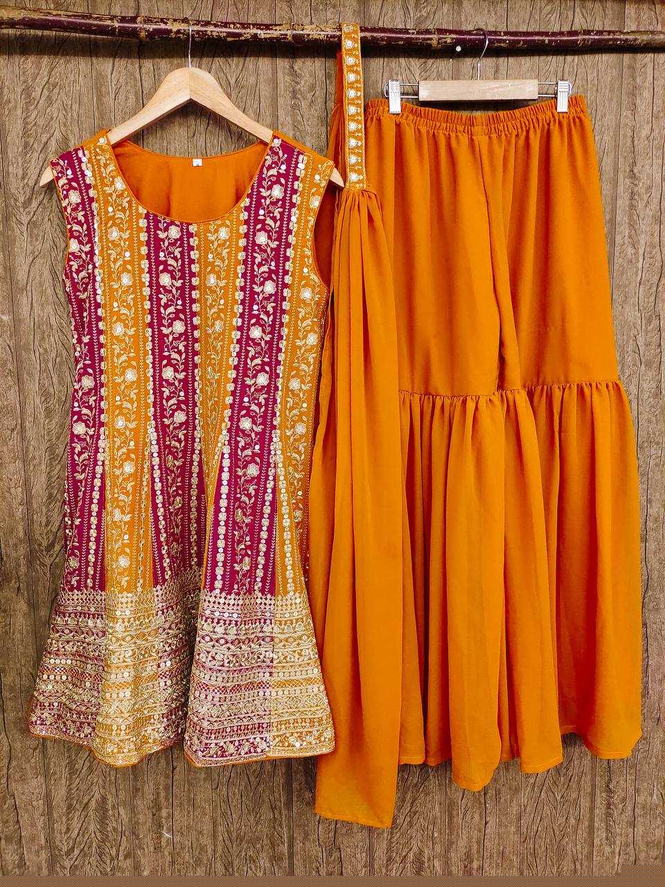 Georgette Sharara Salwar Suit - MYLUXURY LANE ENTERPRISE