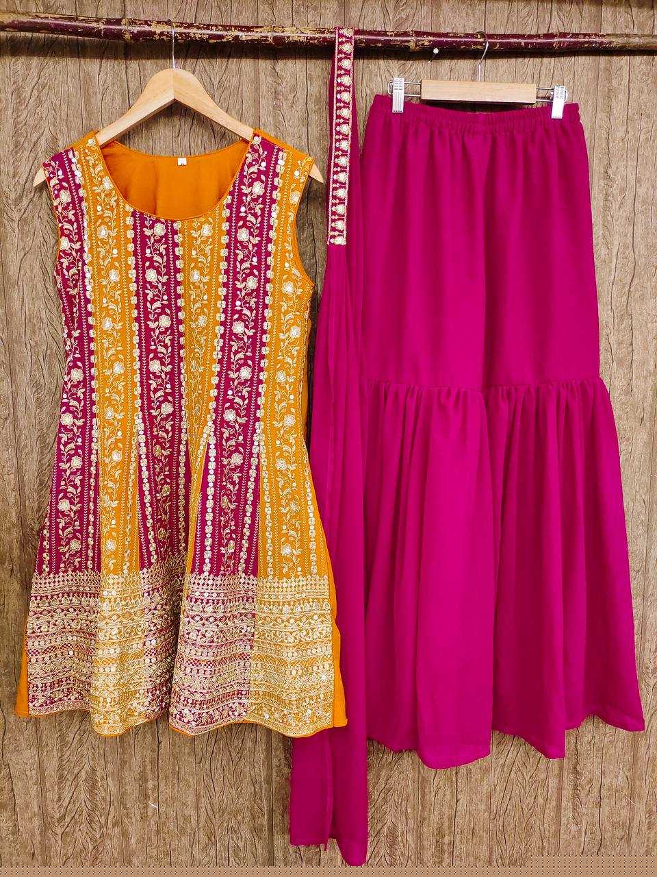 Georgette Sharara Salwar Suit - MYLUXURY LANE ENTERPRISE