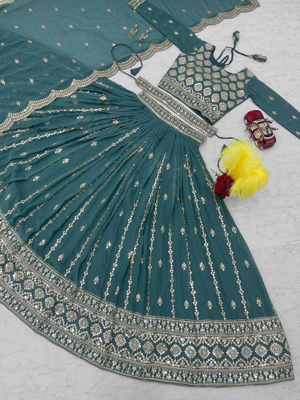 Georgette Traditional Embroidered Lehenga - MYLUXURY LANE ENTERPRISE