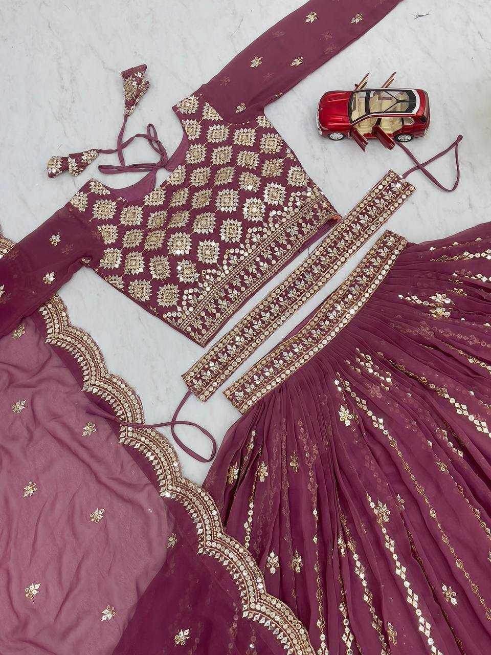Georgette Traditional Embroidered Lehenga - MYLUXURY LANE ENTERPRISE
