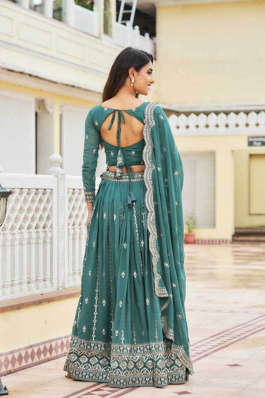 Georgette Traditional Embroidered Lehenga - MYLUXURY LANE ENTERPRISE