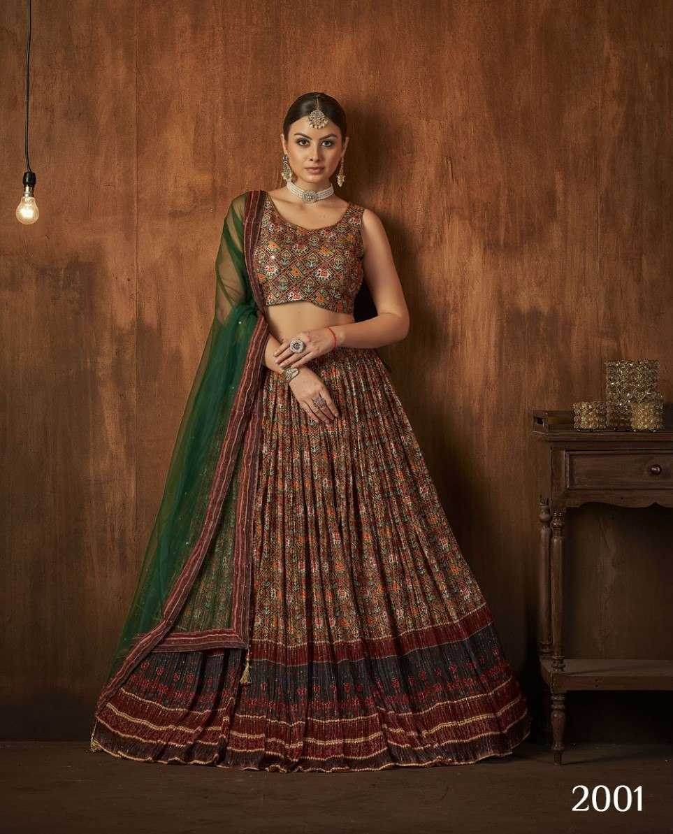 Georgette Designer Lehenga Choli Sangeet Outfits - MYLUXURY LANE ENTERPRISE
