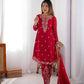 Georgette Red Salwar Suit - MYLUXURY LANE ENTERPRISE