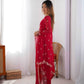 Georgette Red Salwar Suit - MYLUXURY LANE ENTERPRISE