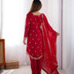 Georgette Red Salwar Suit - MYLUXURY LANE ENTERPRISE