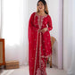 Georgette Red Salwar Suit - MYLUXURY LANE ENTERPRISE