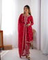 Georgette Red Salwar Suit - MYLUXURY LANE ENTERPRISE
