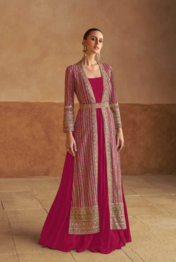 Embroidery Georgette Designer Gown - MYLUXURY LANE ENTERPRISE