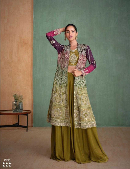 Elegant Gorgette ZARI Lehenga for Festive Occasions