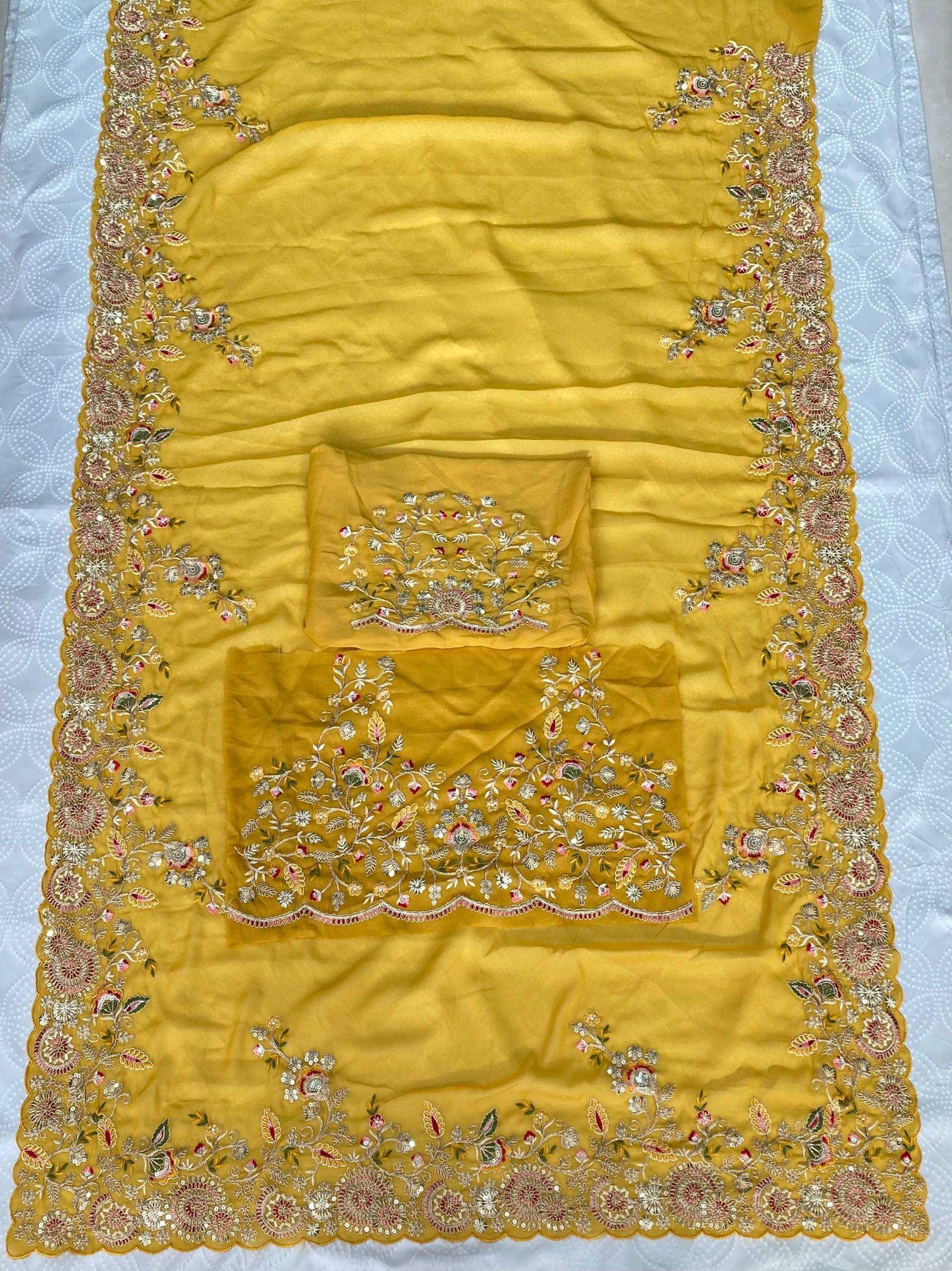 Georgette Georgette Embroidered Saree