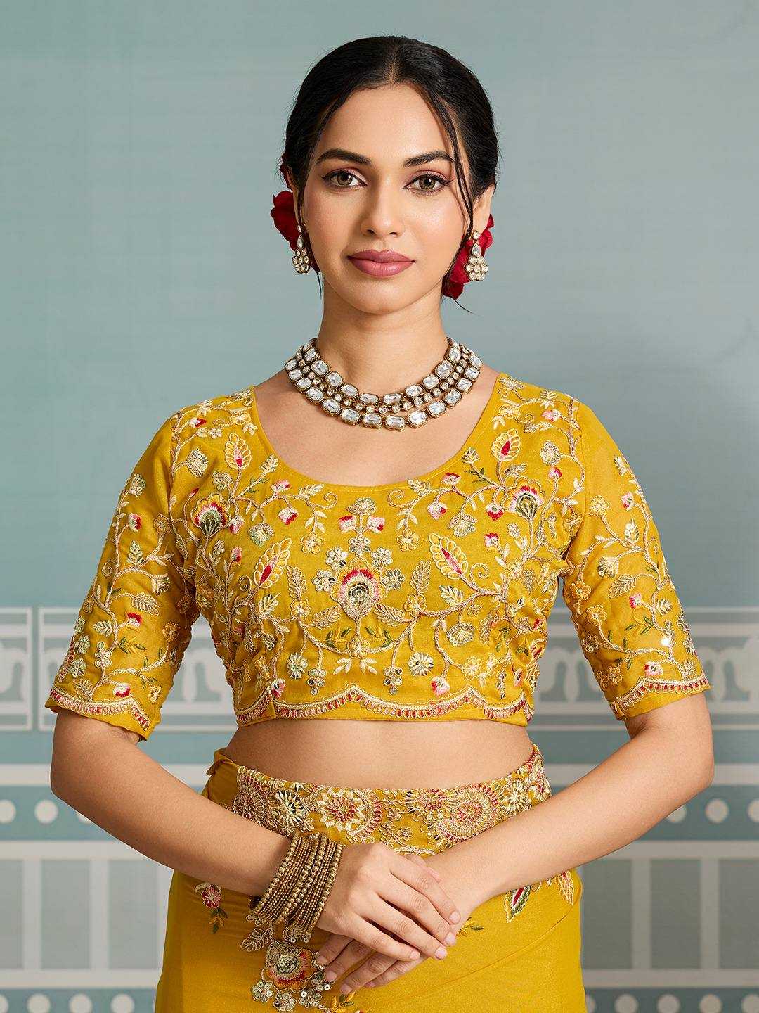 Georgette Georgette Embroidered Saree