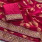 Georgette Embroidered Bandhani Saree - MYLUXURY LANE ENTERPRISE