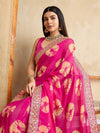 Georgette Embroidered Bandhani Saree - MYLUXURY LANE ENTERPRISE