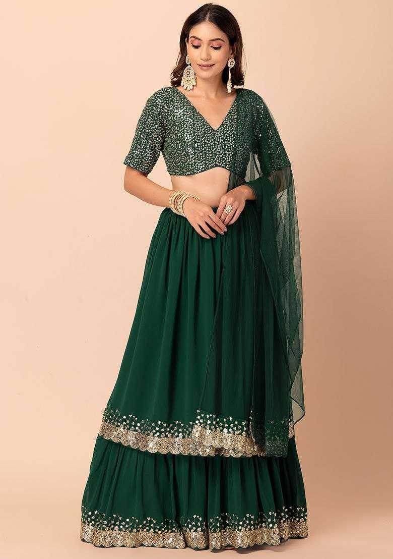 Georgette Designer Lehenga With Dupatta - MYLUXURY LANE ENTERPRISE