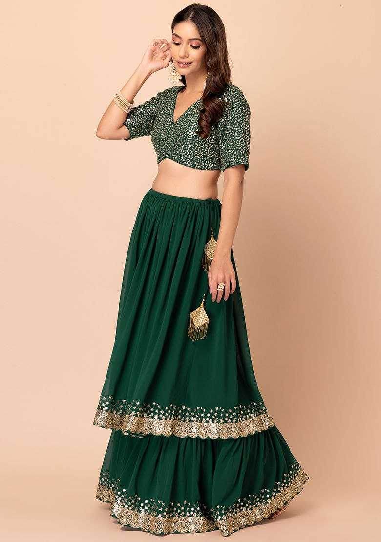 Georgette Designer Lehenga With Dupatta - MYLUXURY LANE ENTERPRISE