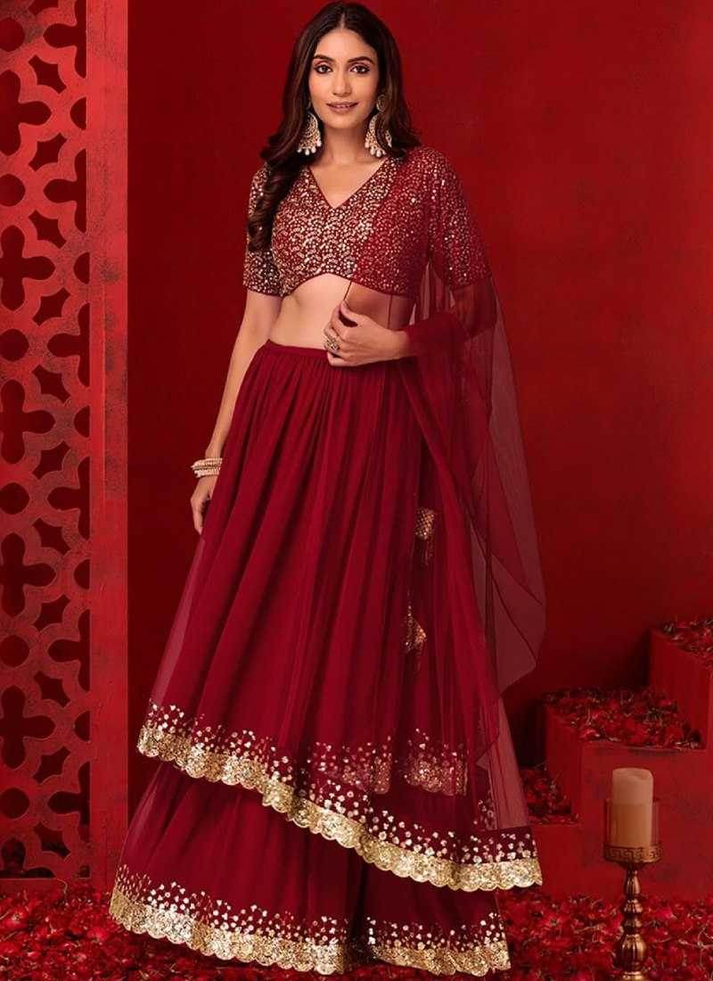 Georgette Designer Lehenga With Dupatta - MYLUXURY LANE ENTERPRISE