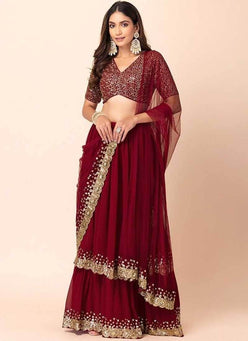 Georgette Designer Lehenga With Dupatta - MYLUXURY LANE ENTERPRISE