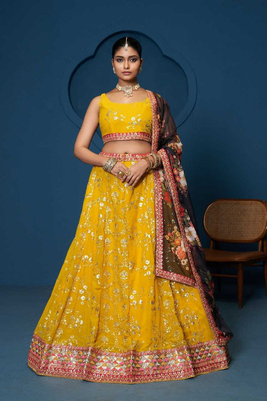 Georgette  Designer Lehenga