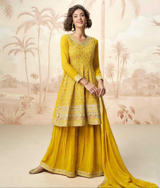 Georgette  Sharara Salwar Suit