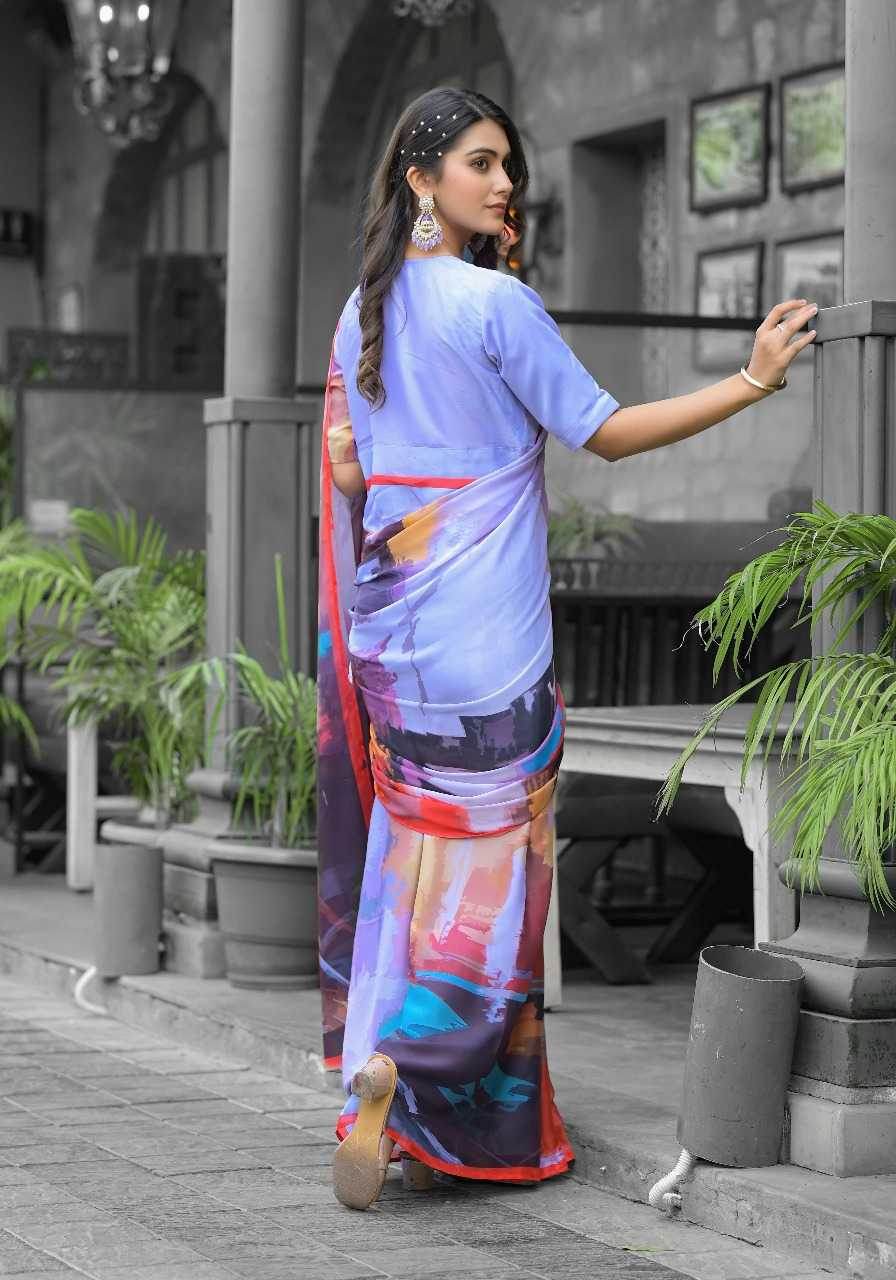 Georgette Designer Ready To Wear Saree - MYLUXURY LANE ENTERPRISE