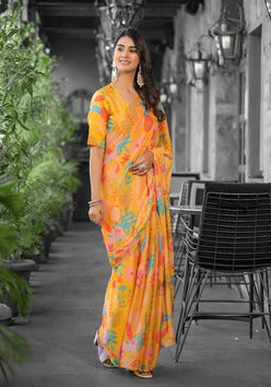 Georgette Designer Ready To Wear Saree - MYLUXURY LANE ENTERPRISE