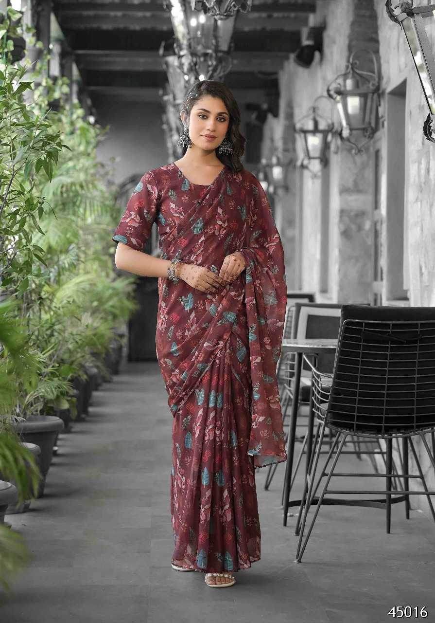 Georgette Designer Ready To Wear Saree - MYLUXURY LANE ENTERPRISE
