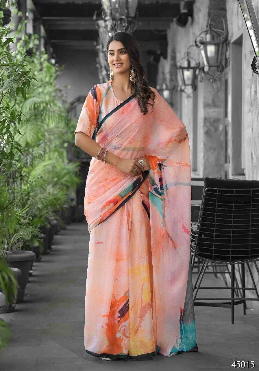 Georgette Designer Ready To Wear Saree - MYLUXURY LANE ENTERPRISE