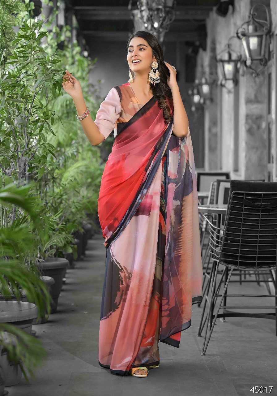 Georgette Designer Ready To Wear Saree - MYLUXURY LANE ENTERPRISE