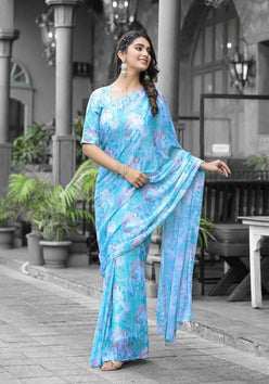 Georgette Designer Ready To Wear Saree - MYLUXURY LANE ENTERPRISE