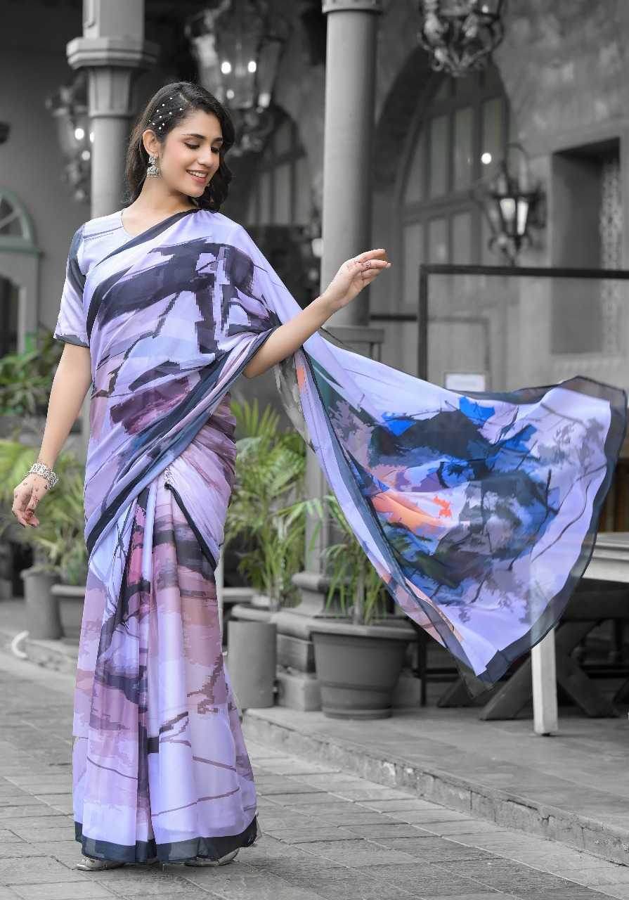 Georgette Designer Ready To Wear Saree - MYLUXURY LANE ENTERPRISE