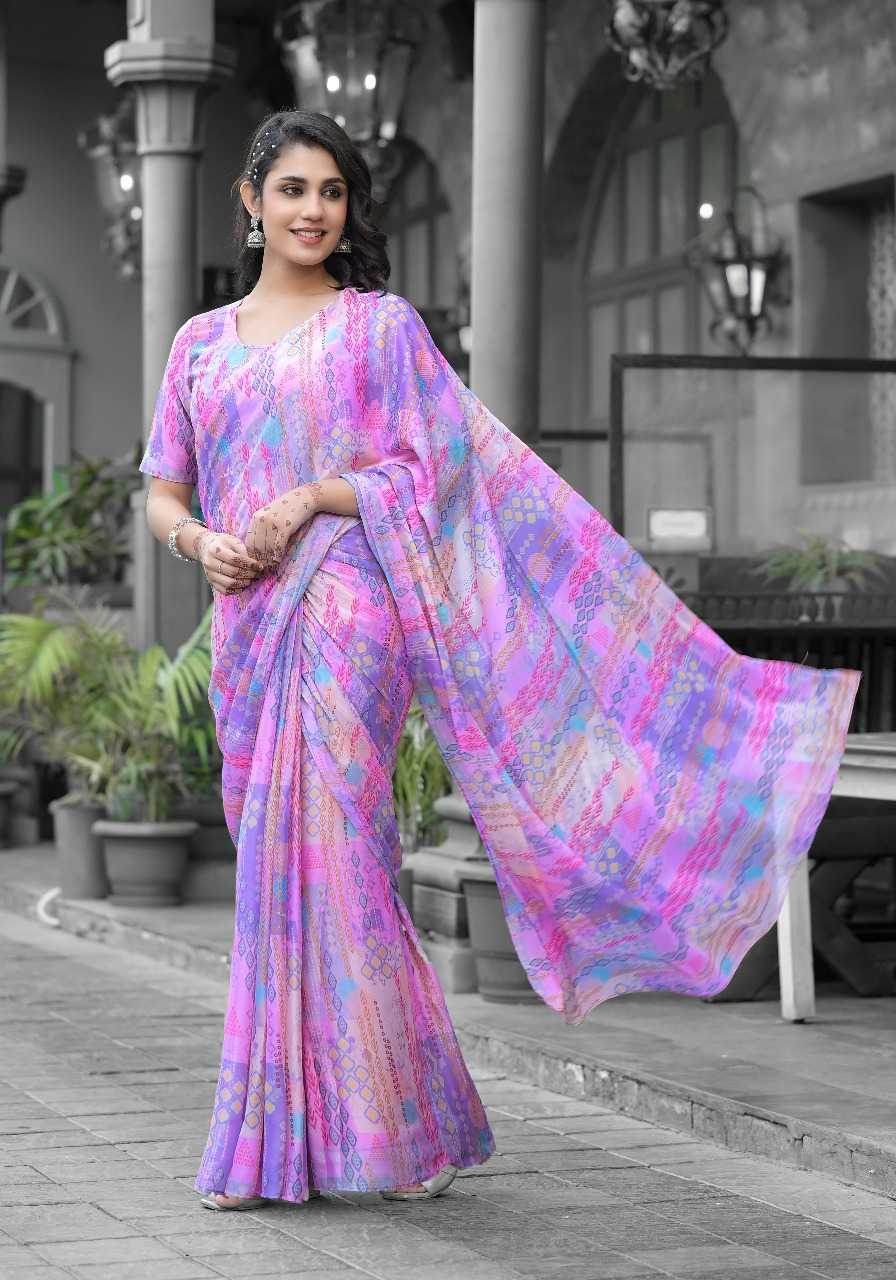 Georgette Designer Ready To Wear Saree - MYLUXURY LANE ENTERPRISE