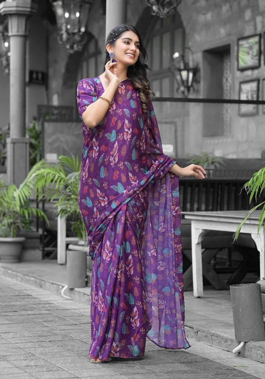 Georgette Designer Ready To Wear Saree - MYLUXURY LANE ENTERPRISE