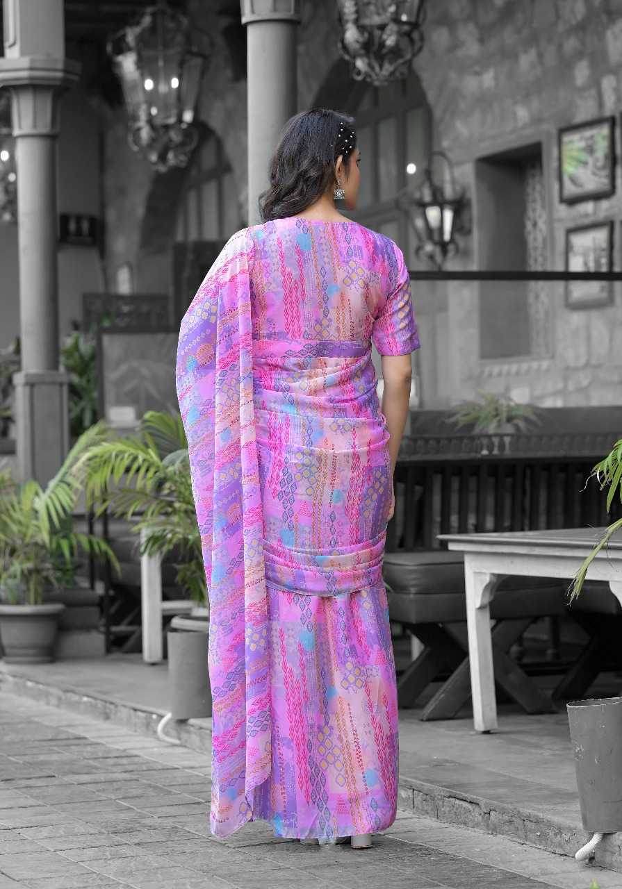 Georgette Designer Ready To Wear Saree - MYLUXURY LANE ENTERPRISE