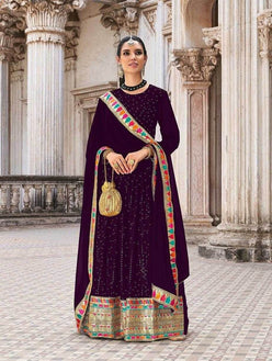 Embroidery Anarkali Gown - MYLUXURY LANE ENTERPRISE