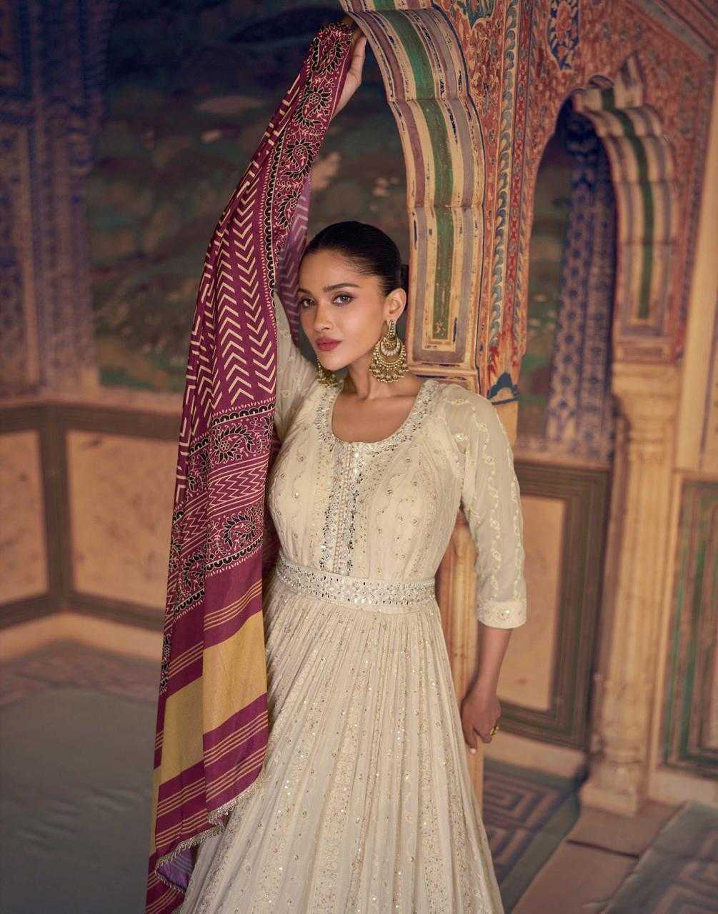 Georgette   Embroidery s Anarkali Gown Long Gown