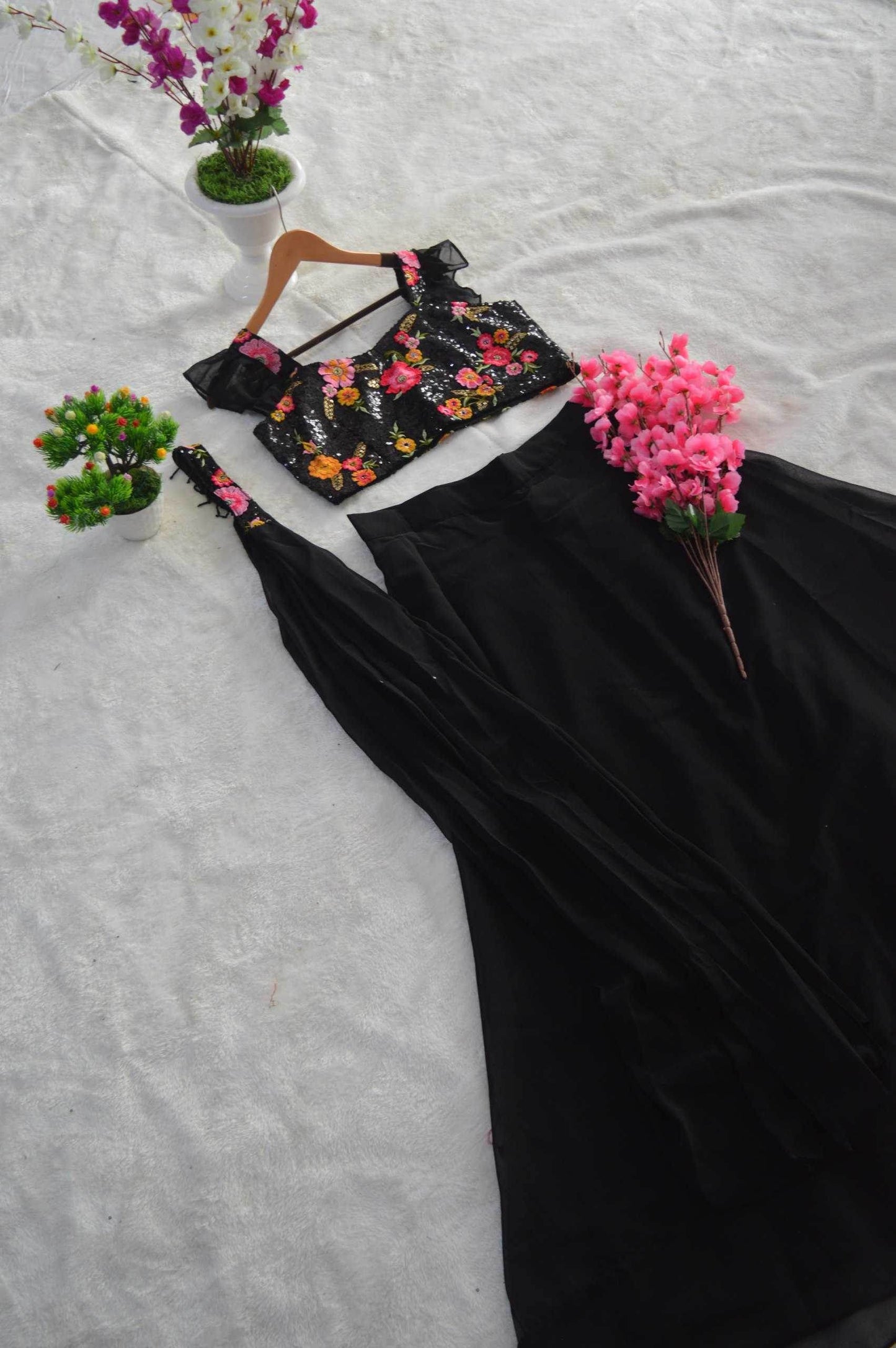 Georgette Indo-Western Lehenga - MYLUXURY LANE ENTERPRISE